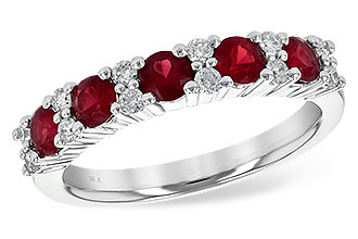 A199-28997: LDS WED RG .88 RUBY 1.12 TGW