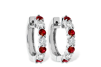B010-21660: EARRINGS .64 RUBY 1.05 TGW