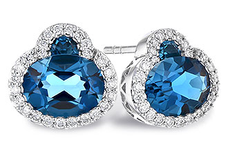 B282-07124: EARR 2.60 TW LONDON BLUE TOPAZ 2.81 TGW