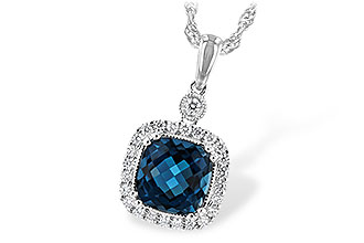 C198-38006: NECK 1.63 LONDON BLUE TOPAZ 1.80 TGW (7MM LBT)