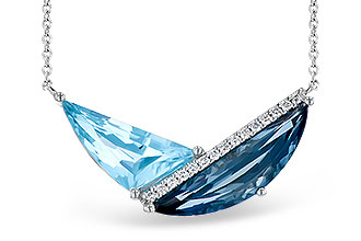H282-03514: NECK 4.66 BLUE TOPAZ 4.75 TGW (18")