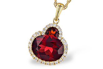 H282-08078: NECK 3.02 TW GARNET 3.16 TGW