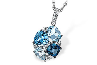 M198-38005: NECK 2.60 BLUE TOPAZ 2.70 TGW